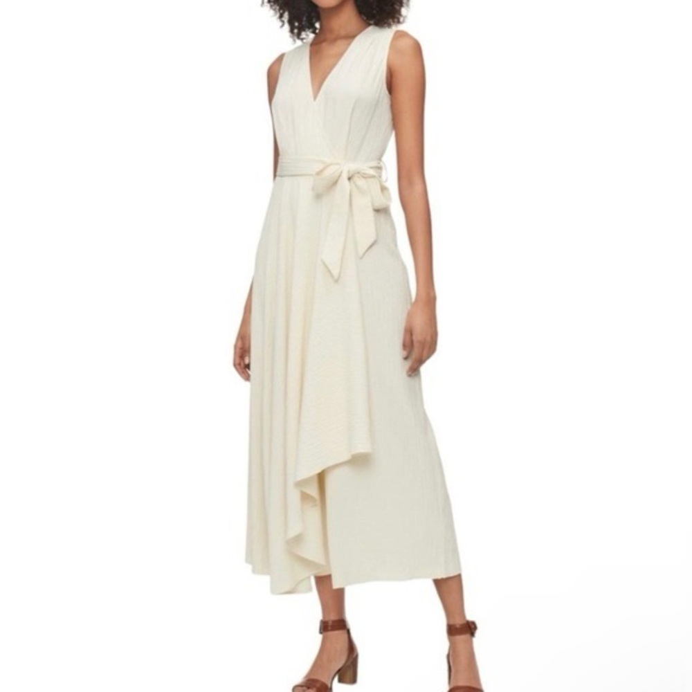 Calvin Klein Cream Asymmetrical Dress